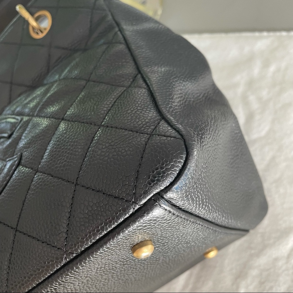 ❤️SOLD❤️ CHANEL Logo Quilted Timeless Caviar Petite Tote Bag - Picture 5 of 14
